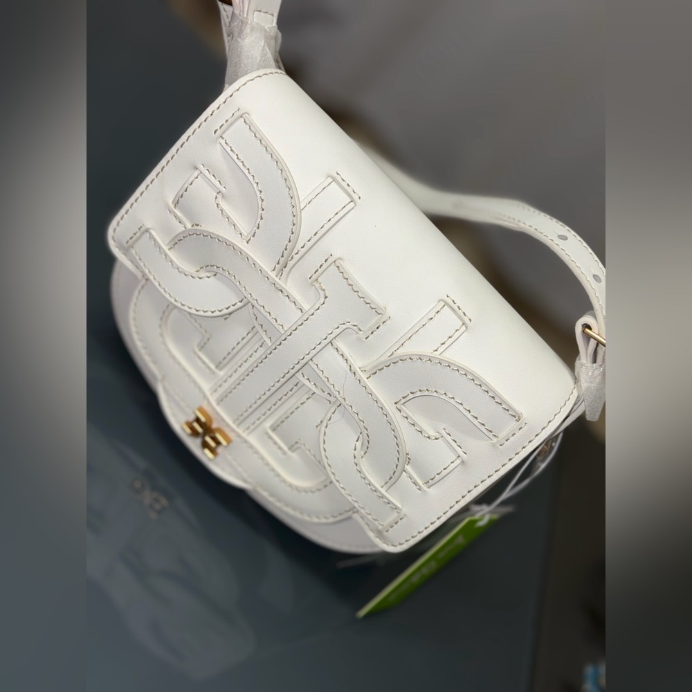 Sam Edelman Small Bay Leather Saddle Crossbody Bag - Picture 2 of 11